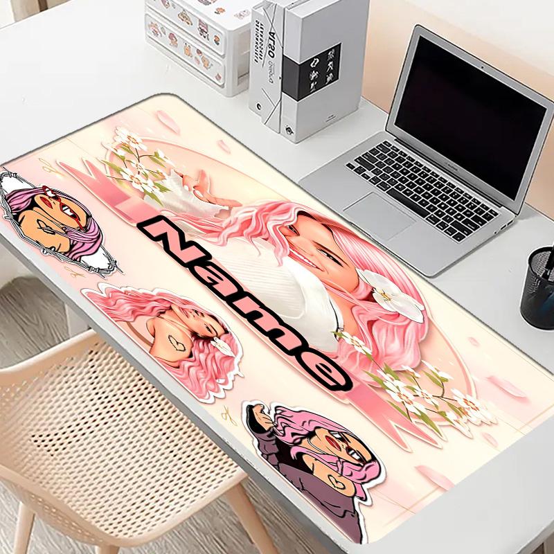 Custom Name Personalized Karol G Pattern Mousepad, Laptop PC Desk Mat, Decorative Desk Mat for Home Keyboard Pad Gift