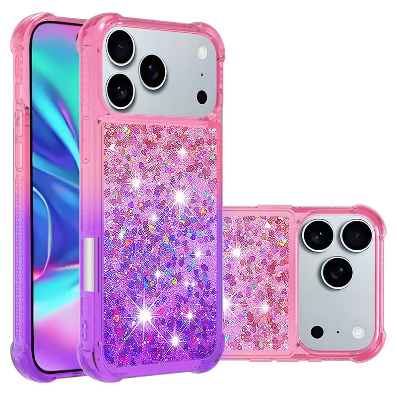 Treibsand Hülle für Apple iPhone 17 Air Glitzer Flash Farbverlauf Hülle für iPhone 17 Pro Max iphone17 Air Handyhülle Fundas Coque