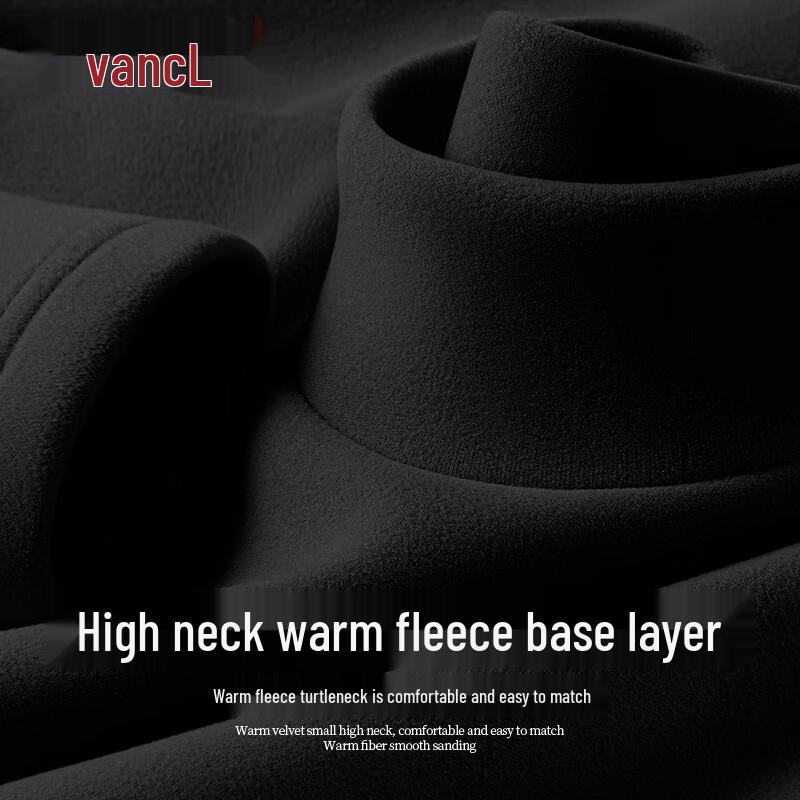 VANCL Men's Thickened Double-Sided Fleece Long Sleeve Thermal T-Shirt