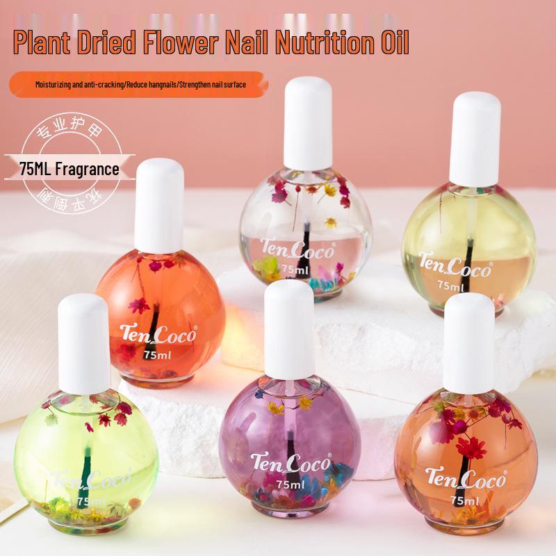 75ml Plant Dried Flower Scented Cuticle Oil - Anti-Hangnail Nail Protector