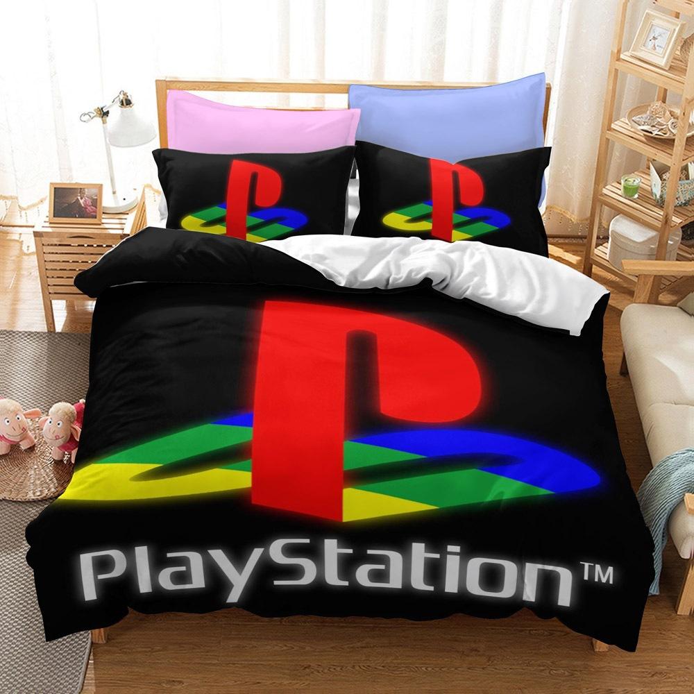Bedding Kit, Game Console Symbol Series Size Three-Piece Quilt Cover
