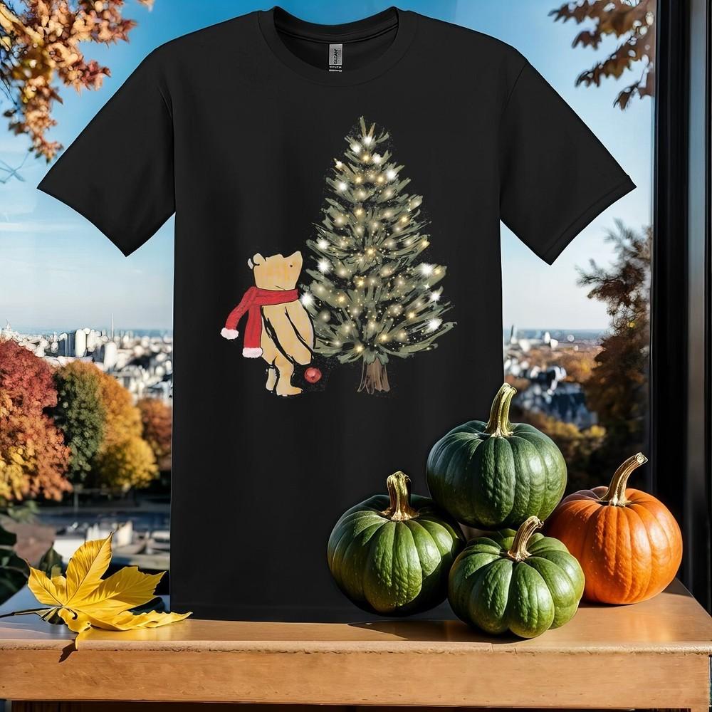 

Winnie The Pooh Tree Christmas T-shirt T shirt Men Women Unisex Tshirt SY905 3XL