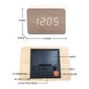 LED Desktop Clock Alarm Decoration Wooden Alarm Watch Table Voice Control Digital Wood Powered Electronic Desktop Clocks2