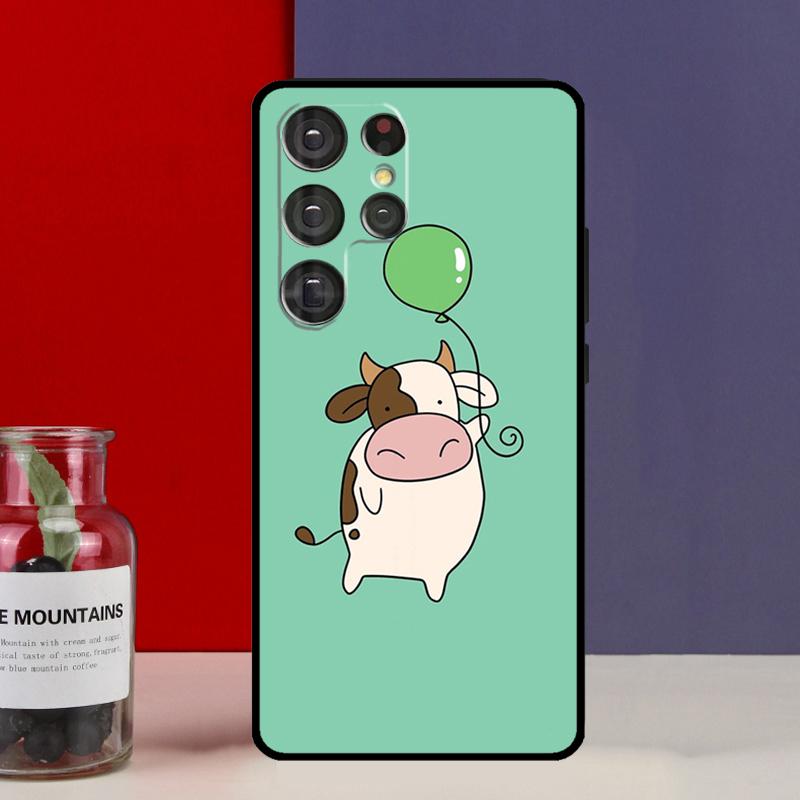 Cartoon Cute Cow Spots Funda Case For Samsung Galaxy S25 Ultra S9 S10 S20 S21 S22 Plus S23 Ultra S24 FE Phone Cover