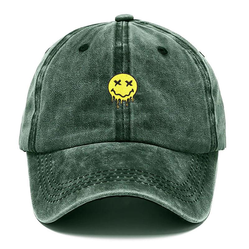 Personalisierbare Graffiti Smile Gewaschene Baumwoll-Baseballkappe Für Männer Frauen Stickerei Unisex Vintage Trucker Dad Hip Hop Urbaner Streetstyle Hut Streetwear