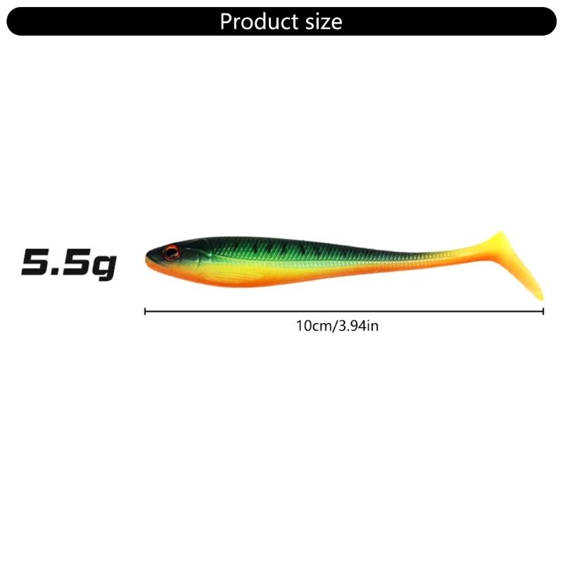 Paddle Tail Swimbaits 10cm Fishing Lure Soft Fishing Lures Artificial Baits Swim Baits for Freshwater Saltwater