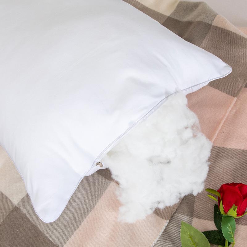1/2PC Luxury 5-Star Hotel Pillow Deep Sleep Ergonomic Support - High-Density Polyester Memory Foam Pillow White Satin All-Season