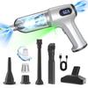 Car Vacuum Cleaner Three-in-One Blower Suction and Inflator with Adjustable Suction Levels Portable Wireless Vacuum with Green Light for Home