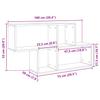 Wall Shelf Concrete Grey 100x20x53 cm Wood Based Material
