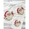 5/10/20Pcs Vintage Inspired Santa Drawstring Gift Bag Christmas Wrapping Santa Sack Holiday Celebrations New Year Party Decor