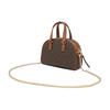 Michael Kors Bolsa de Bowling, Bolsa de Mão, Bolsa de Ombro, Bolsa Transversal Feminina em Couro Sintético com Couro de Vaca Cor Marrom Escuro 32F3G6WC0B-252