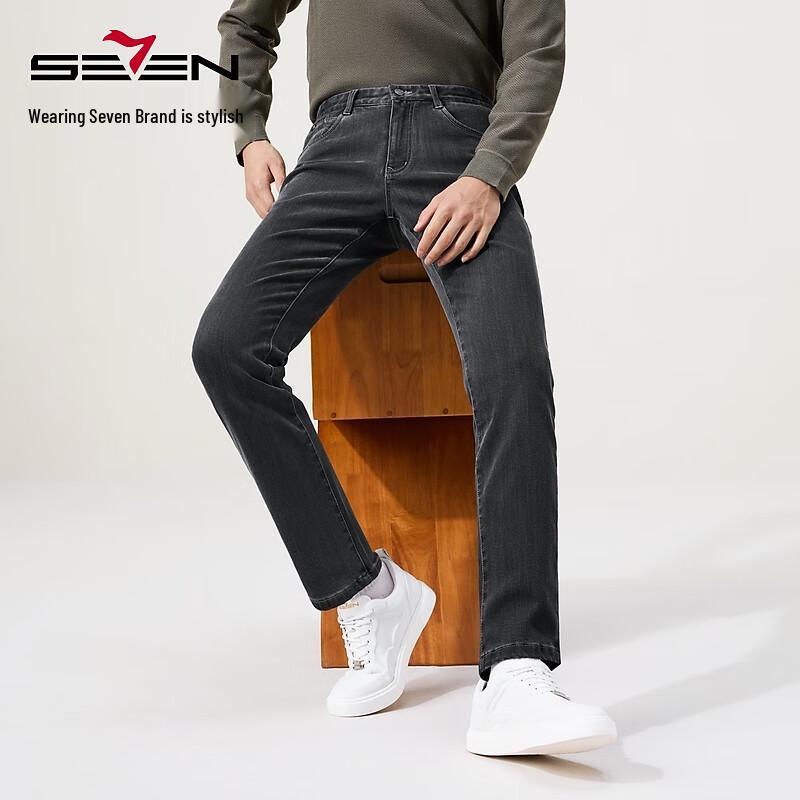 

SEVEN Мужские джинсы слим стрейт на флисовой подкладке из смесовой шерсти 38