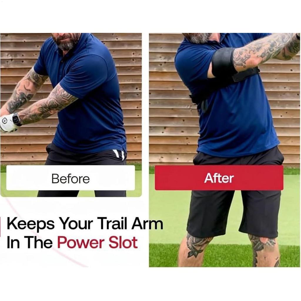 Golf Swing Postures Corrector Band For Beginner, Professional Elastic Golf Swing Trainer Arm Band, Golf Practice Aid Equipment