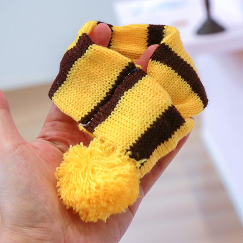 Pet Winter Warmth Set: Knitted Hat Scarf Paw Covers Small Dogs Cats Rainbow Pink Brown Yellow