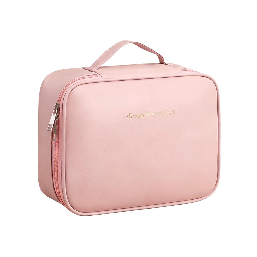 Square Detachable Makeup Bag PU Leather Zipper Cosmetic Bag Compartmentalized Storage Waterproof Makeup Bag Storage Bag