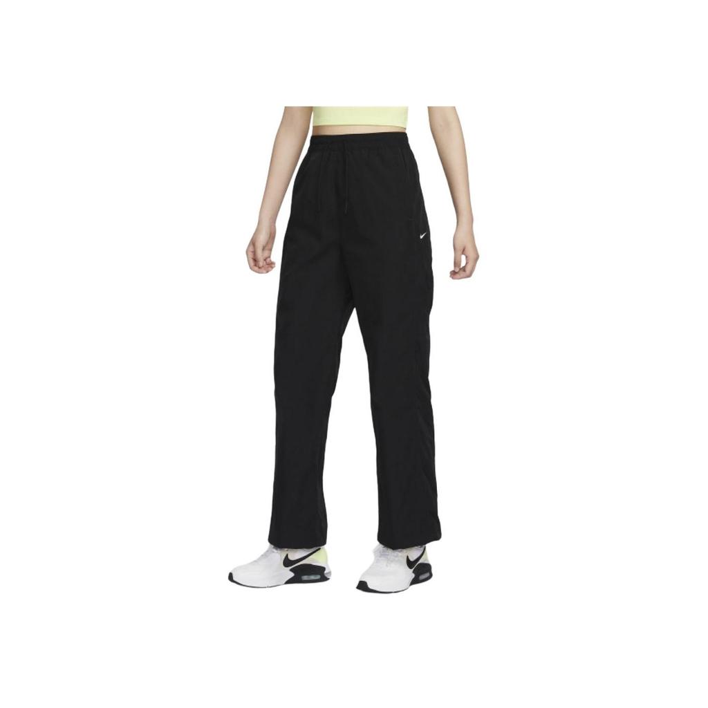 Nike Nsw Nk Wr Wvn Hr Oh Pant Serie Casual Pantaloni Comodi Eleganti a Vita Media con Coulisse Pantaloni Donna Nero FV7656-010