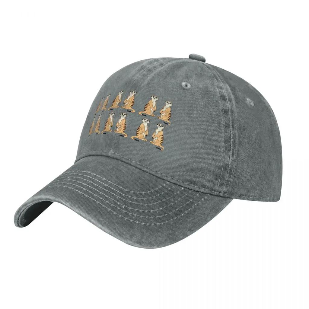 Meerkat pattern cute cartoon meerkats I love meerkats Baseball Cap Snap Back Hat Cosplay summer hat Womens Beach Unisexs