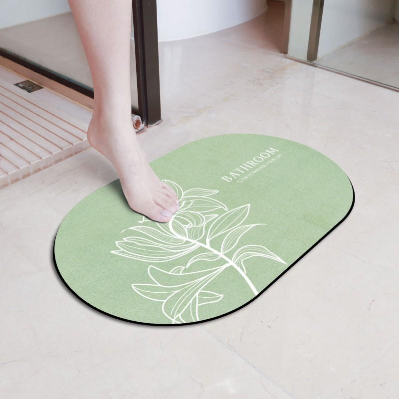 Soft Diatomite Bath Mat Non-Slip Absorbent Floor Bathroom Toilet Entrance Quick Dry Door Modern Minimalist