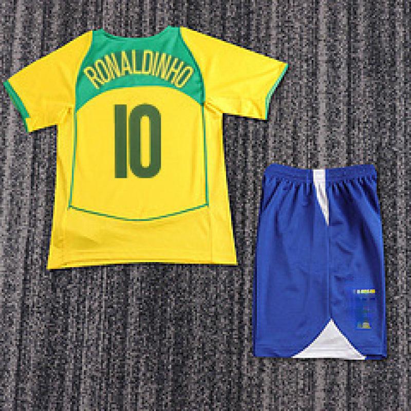Klassisches Retro-Fußballtrikot Barcelona Kaiser M Thailändischer Kinderanzug Retro-Kinderanzug