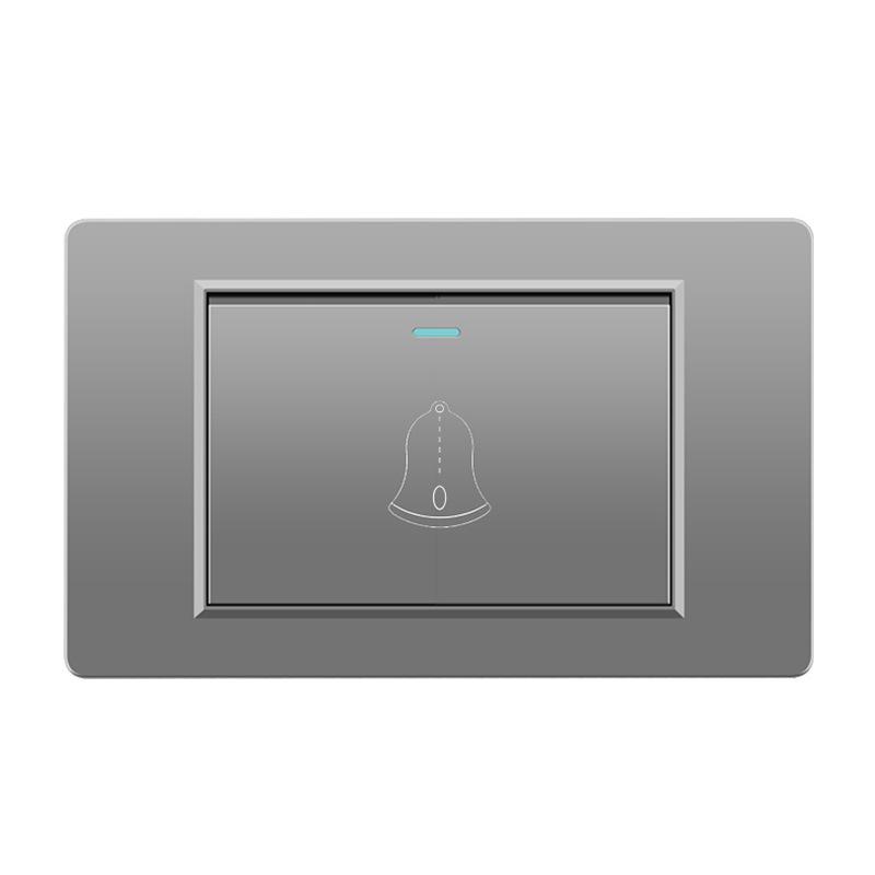 118 Type Switch Six-Hole Gray Wall Socket with Type-C 20W, Thai Style & PC Panel, Taiwan Socket