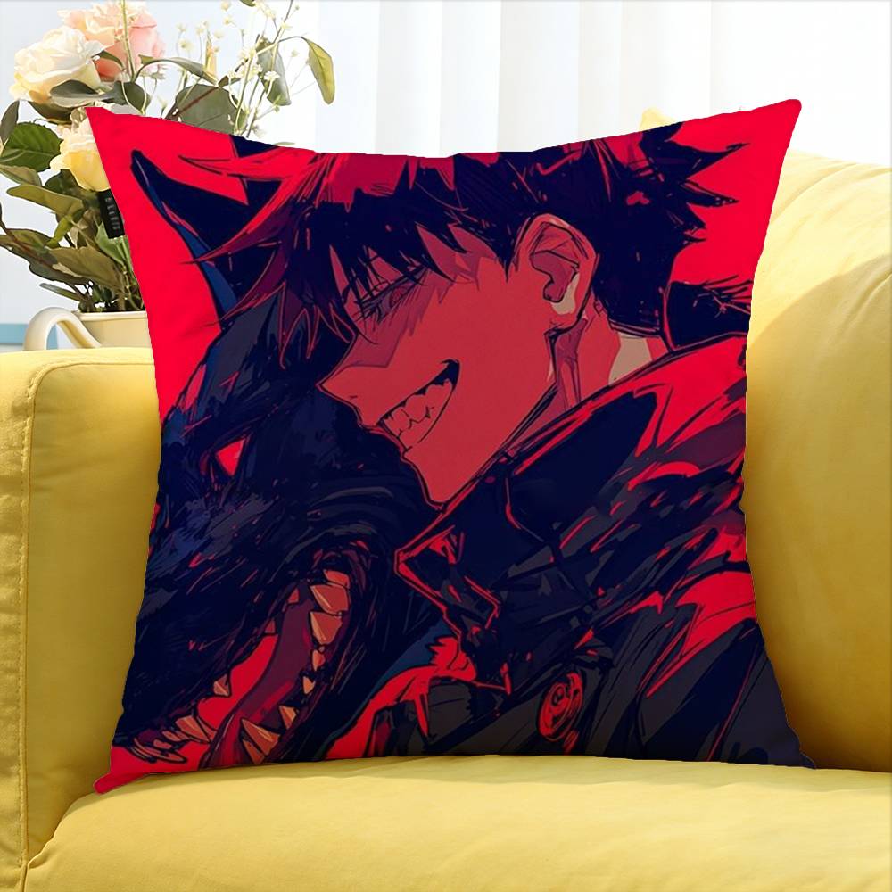 Fushiguro Megumi Anime World Various Sizes Square Pillow Case For Car Home Bedchamber Decor