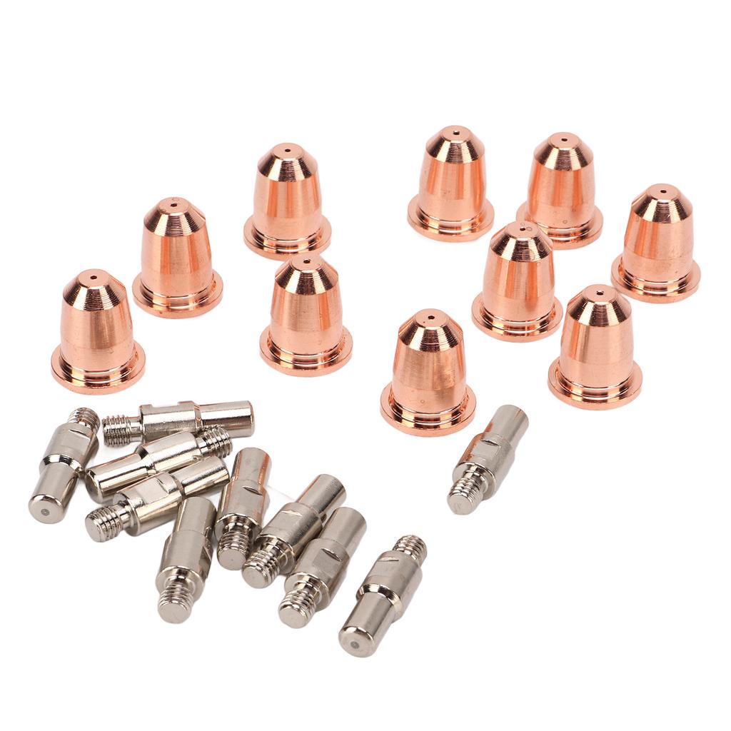 20PCS Electrode Tip Nozzle 0.03in High Hardness Brass Plasma Electrode Nozzles Cups Kit for