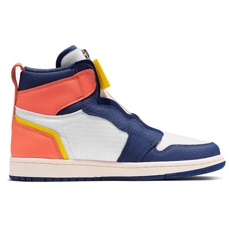 New JORDAN 1 Retro High Zip Blue Void Turf Orange Women's AQ3742-100