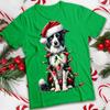 Funny Ugly Mens and Womens Border Collie Christmas T-Shirt Tee #MC