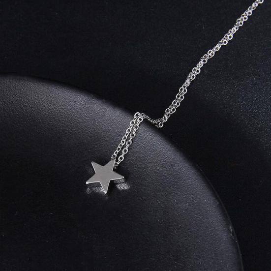 Fashion Women Star Charm Pendant Alloy Chain Necklace Wedding Party Jewelry Gift