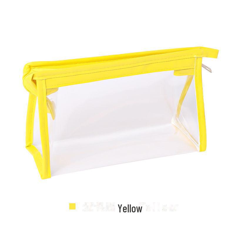 Velkokapacitní průhledný PVC penál - vodotěsný, jednoduchá barva makronek pro studenty