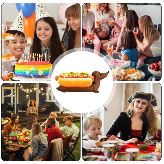 Dachshund Brett Gjenbrukbart Pølsebrett Dachshund Formet Fatbrett Matfat Middagsbrett for Smørbrød Snacks