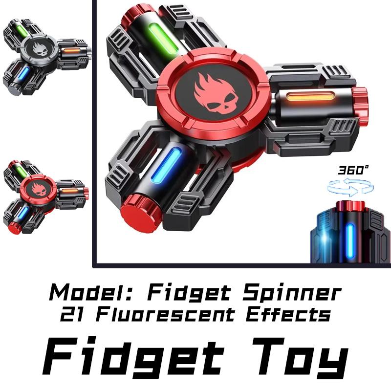Fidget Toys Metal Hand Spinner Desk Edc Luminous Gyro Scope Stress Adhd Relief Adult - Oriented Fidget Toys
