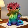 Baby Dragon Figurine Cheeky Dragon Statue Collectible Flip-off Baby Dragon with Wings Sculpture for Desk Cabinet Shelf Decoration