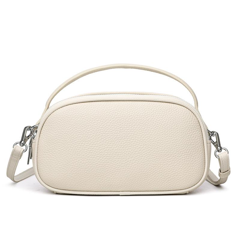 Genuine Leather Handbag, Fashionable Large-capacity Single-shoulder Crossbody Bag, Cowhide Women's Bag