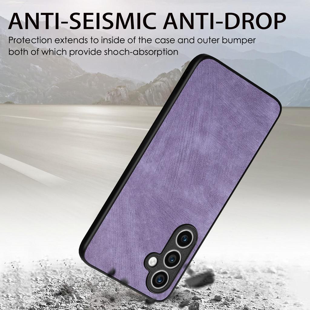 For Samsung Galaxy S23 FE Case Shockproof Slim Retro Leather Phone Back Cover