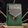 Hluru Kalimba 21 Tasten Musikinstrument Vollholz Ahorn Kalimba 17 Tasten mit Schallloch Mbira für Anfänger