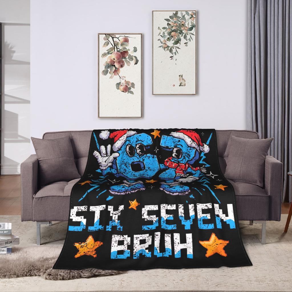 67 Six Seven Christmas Bruh Italian Brainrot Blankets Coral Fleece Plush Spring Throw Blankets for Home Outdoor Bedding Throws