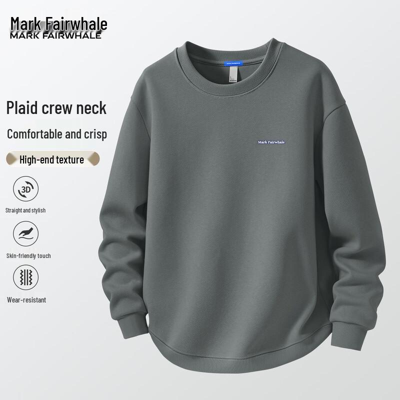 Mark Fairwhale Men s Letter Print Round Neck Sweatshirt M