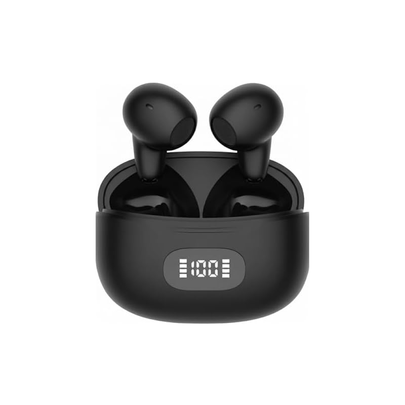 Bluetooth Wireless Earphones with 6 Silicone Microphones, AI Smart ENC Call Noise Cancellation, IPX7 Waterproof, Up to 65 Hours Playback, Latest 2026