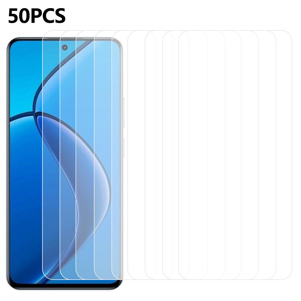 50 Stück für Realme 13 4G Displayschutzfolie Vollklebend Gehärtetes Glas Klarer Bildschirmschutz