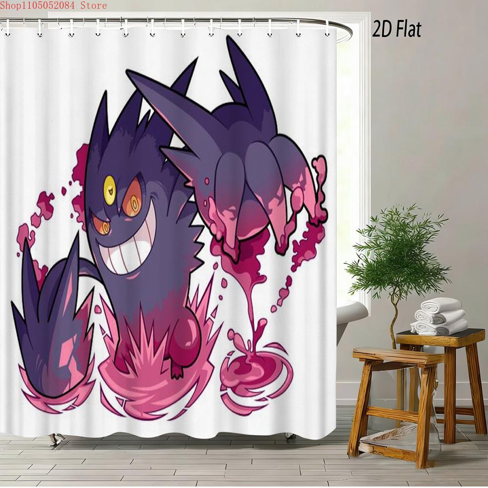 One Piece Luffy, Ace & Sabo Brothers Bond Fiery Scene 2D Print Waterproof Shower Curtain, Intense Flaming Background With Epic B