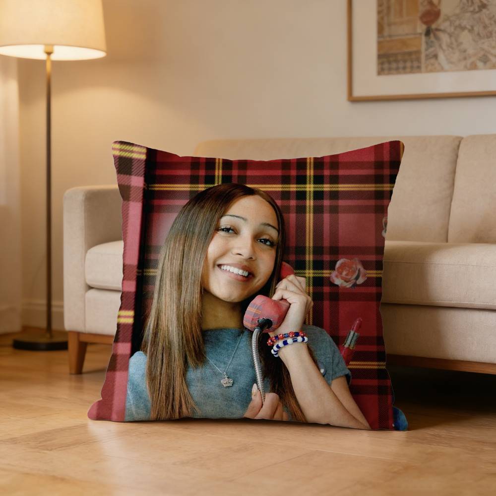 Pop Singer Pink PPantheress Pillow Case Pattern Printed Pillowcase For Living Room Sofa Cushion Cover