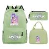 Animation Cartoon With Peripheral Printing Children'S Spine Backpack Set, Primary And Secondary School Student Leisure Schoolbag