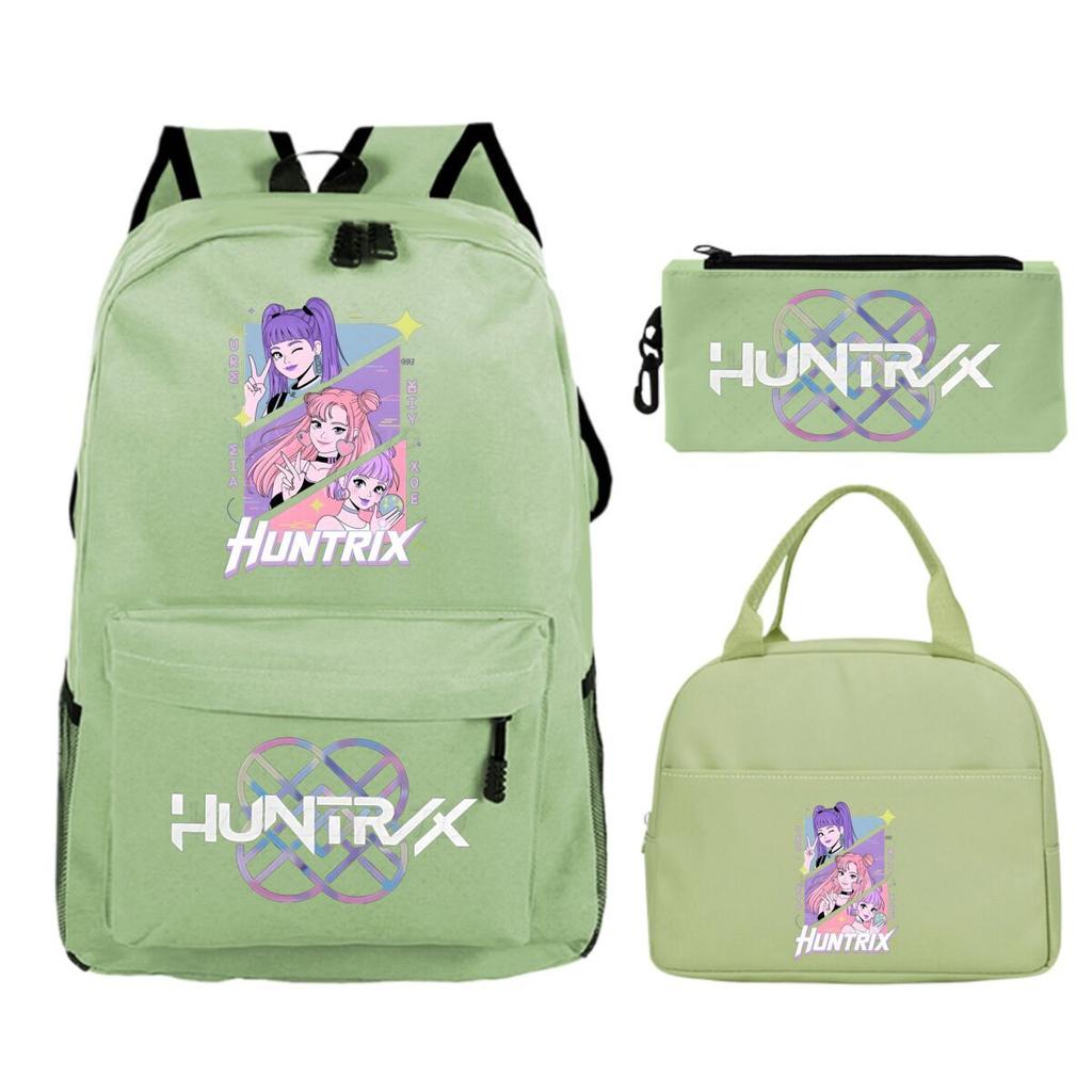 Animation Cartoon With Peripheral Printing Children'S Spine Backpack Set, Primary And Secondary School Student Leisure Schoolbag