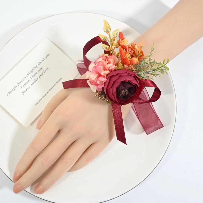 Набор корсажей в стиле Мори: Бутоньерки для шафера, подружек невесты, семьи и родителей