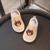 2026 Unisex Kinder Leinenschuhe mit kleinem Bären - Frühjahrs- & Herbststil für drinnen & Kindergarten
