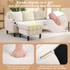 Corner Sofa 3-Seater Sofa Upholstered Sofa USB & Type-C, 2 L-shaped Sleeper Sofa, Upholstered Furniture Living Room, Apartment, Lounge Bedroom, Beige