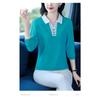 Clearance Clearance Fashion Trend Versatile Design High-end Western Style Sports Lapel Long-sleeved T-shirt
