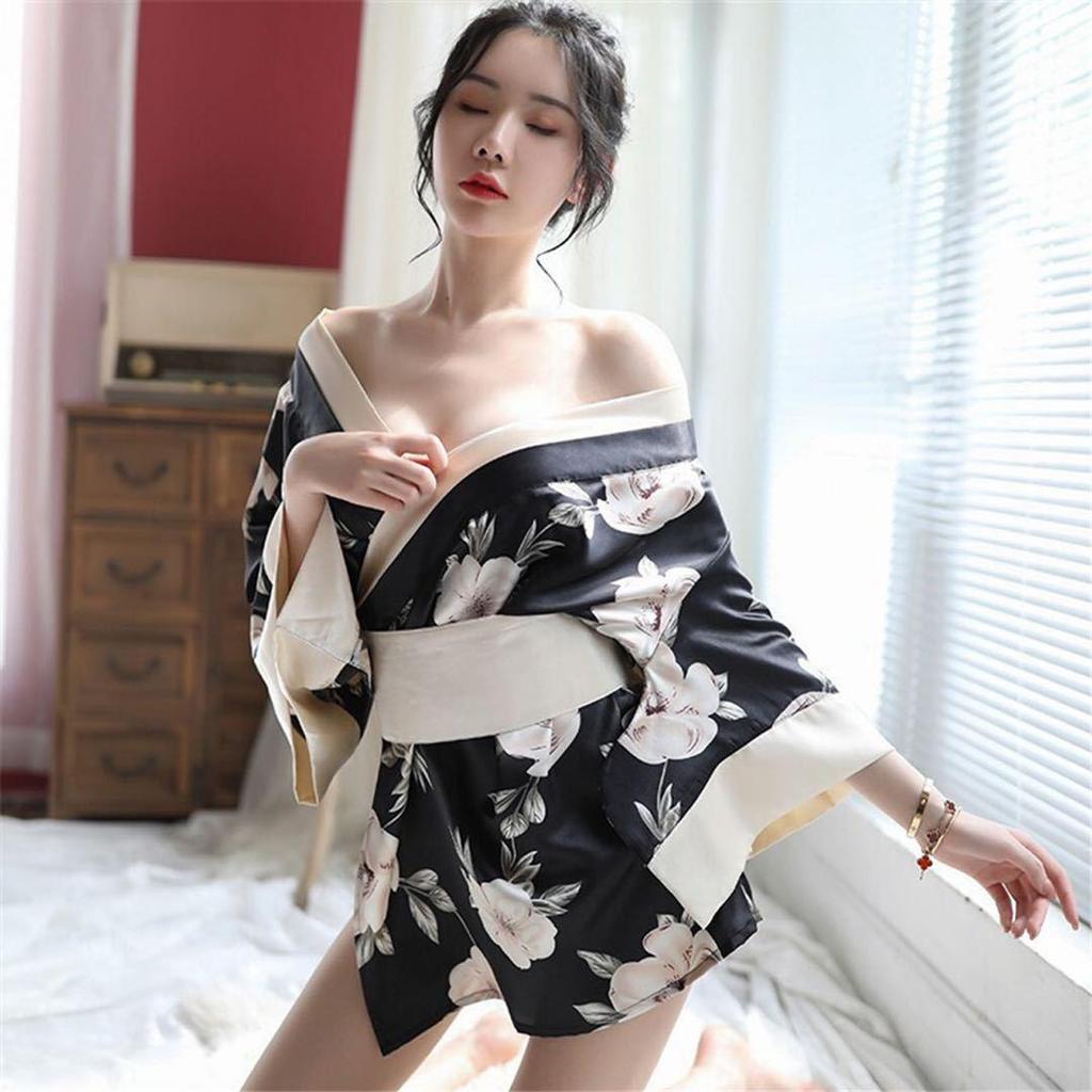 Plus Size Sexy Japanese Kimono Lingerie for Playful Role Play