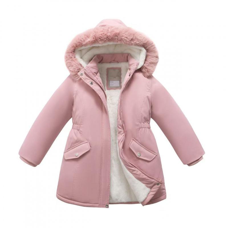 Girls Down Cotton Jacket 2025 New Winter Children Clothing Girl Mid-Length Three-Proof Coat Warm Overcoats